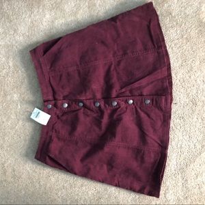 Maroon Corduroy Skirt